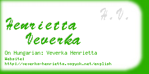 henrietta veverka business card